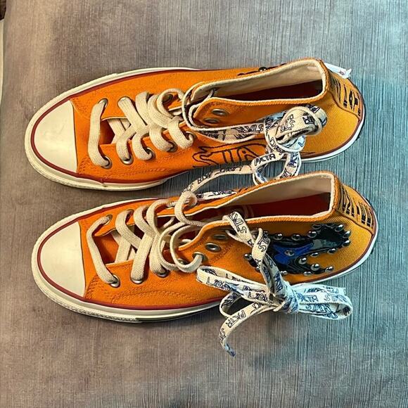 NWOT. Converrse All Star Orange Lace-up Sneakers. 6.5 - Picture 4 of 8